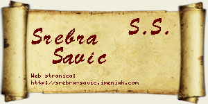 Srebra Savić vizit kartica